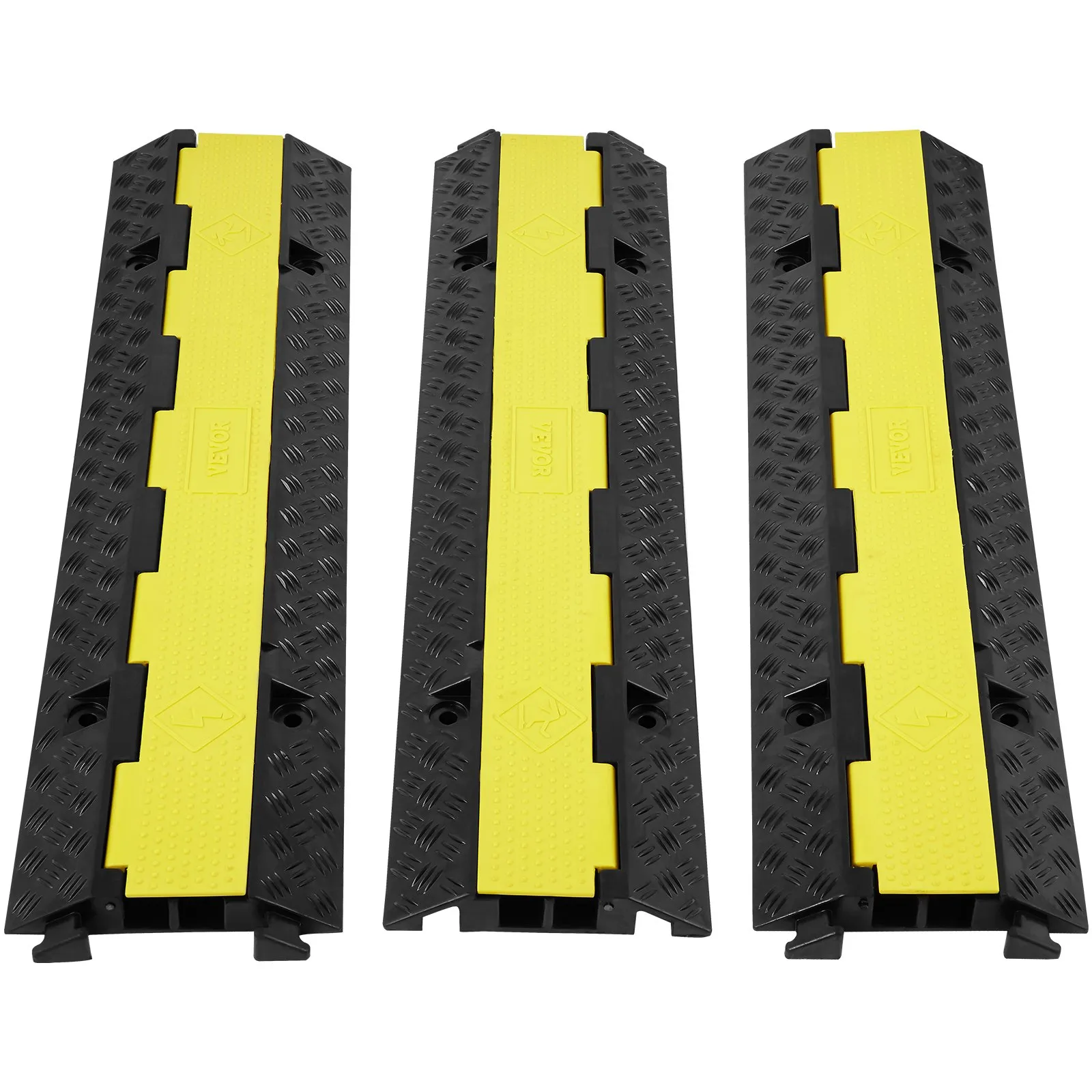 3 Stuks 100 cm Kabelbrug / Kabelgoot Met Klep en 2 kanalen (3 Meter)