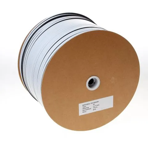 BLOEM PESPATIEBAND OP HASPEL GRIJS 275 METER 9 X 4MM