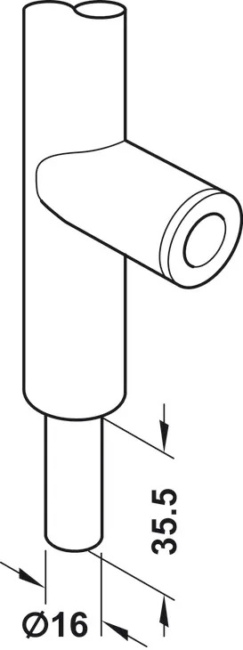 Deurgreep, rvs, Startec model PH 2139, afsluitbaar