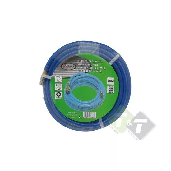 LUCHTSLANG  COMPRESSORSLANG 10 METER  6X11MM   INCL. EURO/ DIN KOPPELINGEN