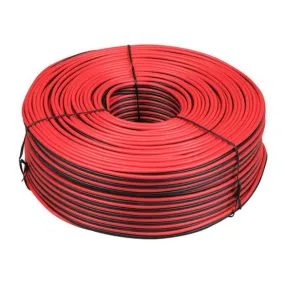 Luidsprekerkabel 2 x 0.5 Rood / Zwart 100 meter Luidsprekersnoer