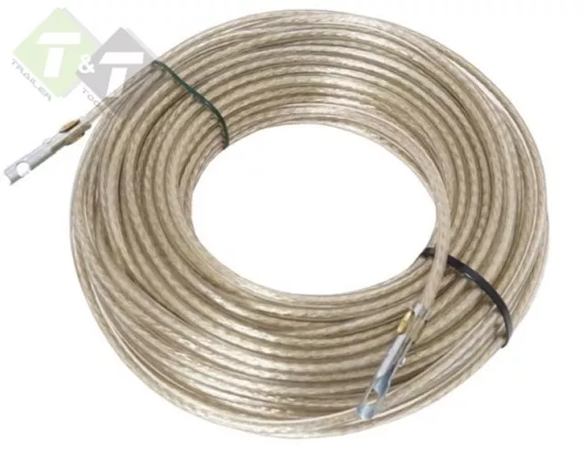 Staalkabel, 6mm, geplastificeerd, 42 meter, Stalenkabel