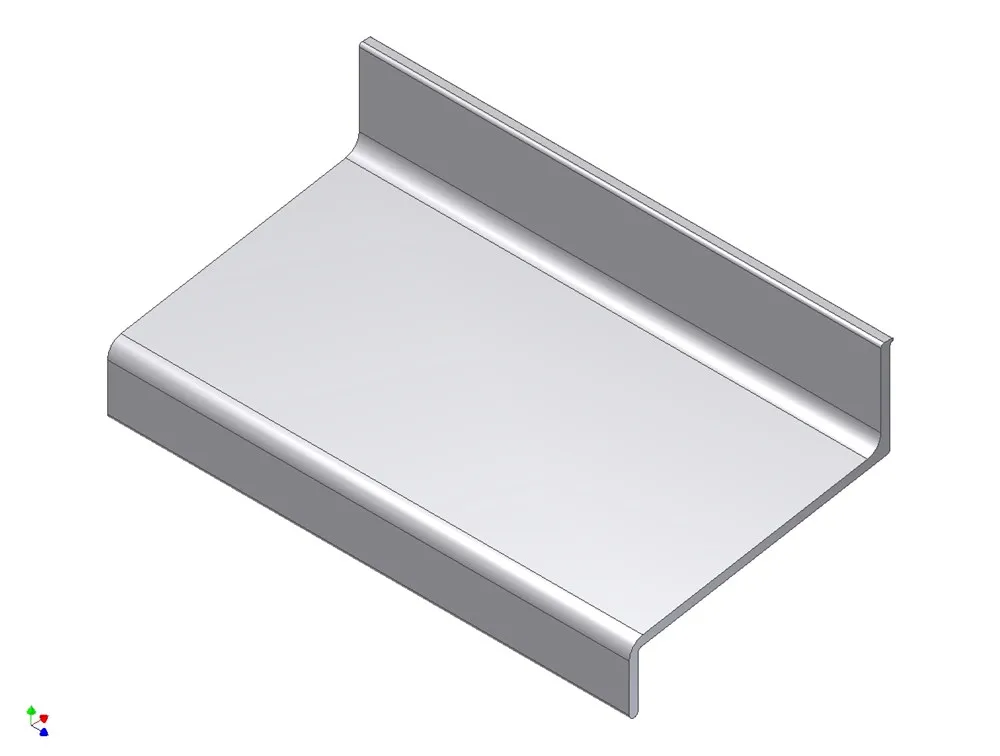 WATERSLAG ALUMINIUM BRUTE 40MM LENGTE: 3 METER
